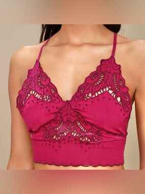 Free People Sleep Eyes magenta embroidered brami
